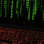 AI-powered cyberattack visualization showing neural network breaching digital infrastructure