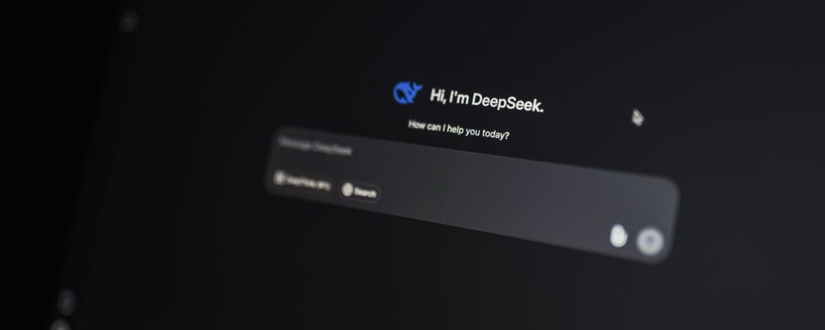 Laptop displaying AI tool call logs connected to enterprise server racks