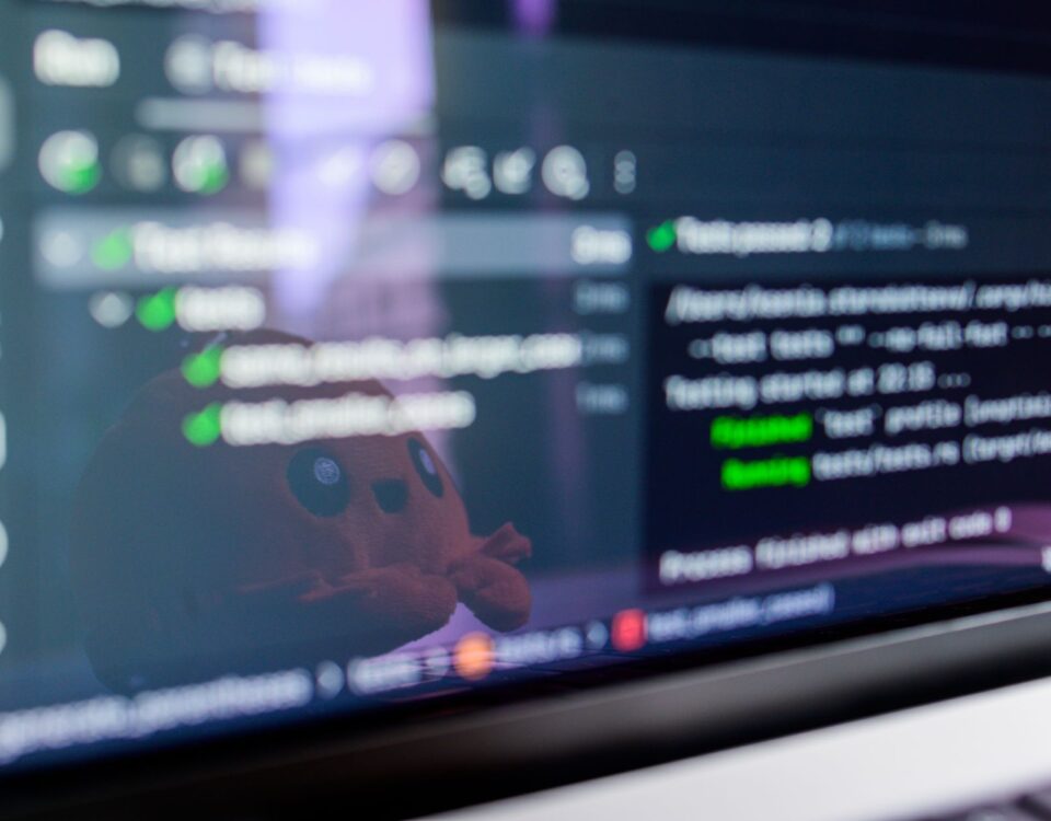 Laptop screen displaying terminal code representing hidden system prompt configuration