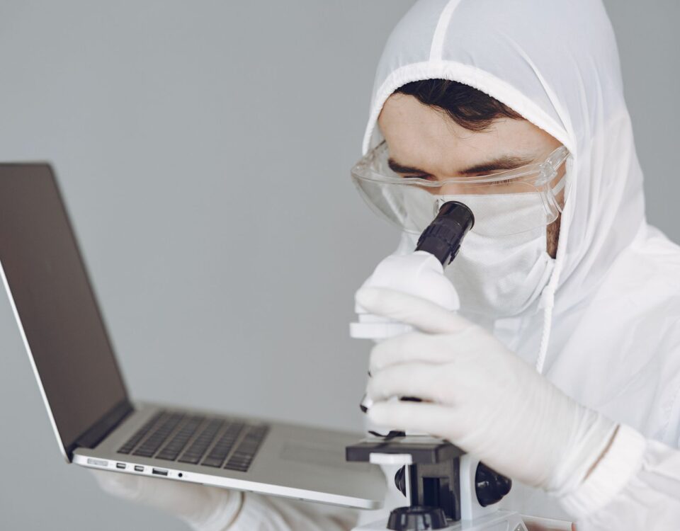 Person transferring AI model files from a secure server room workstation