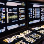 Enterprise server room monitoring screens displaying autonomous AI action logs