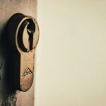 IT administrator using keycard access to enter secured server room