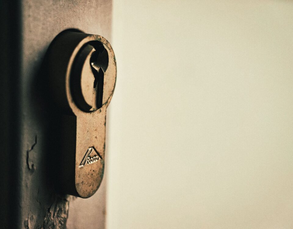 IT administrator using keycard access to enter secured server room